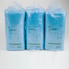 수성 AP가운 CPE(PE) AP Gown 일회용 비닐 가운 판매단위, AP가운 XL(청색), 1개