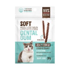 캣퓨어 소프트 덴탈껌 고양이간식, 20g, 1개, 구강 면역건강에 도움