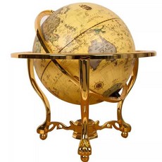 고급 지구본 32cm 레트로 럭셔리 탁상 장식 조명 소품, 폭32 높이33cm, 폭32 높이33cm