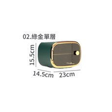 壁掛衛生紙盒 衛生紙架, 1個, 綠金單層