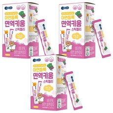 베베쿡 아연듬뿍 면역키움 스틱젤리 14p, 3개, 280g