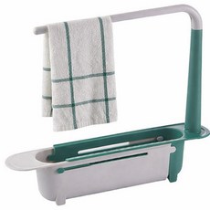 싱크대 선반트레이 길이조절 수세미 세제 행주 걸이 거치대 선반, 1개