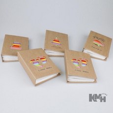 미니 포켓앨범 발바닥 포토카드 포켓북, 곰, 50매, 브라운