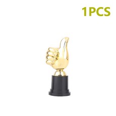 우승 트로피 데스크탑 엄지척 골드 격려 체육대회 축하 미니 대회 장식 승리, 1 Pcs