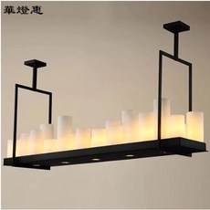 華燈惠 吊燈蠟燭台吊燈，美式鄉村風法式復古工業風吧檯餐廳燈，營造浪漫氛圍