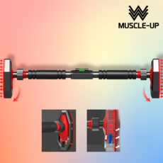 근성장월드 문틀 철봉 가정용 턱걸이 봉 풀업 바 등 운동기구 홈트 실내 헬스 친업, 단축(65-100cm) x문틀 적합
