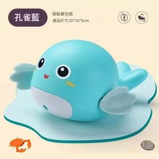 兒童戲水玩具 可愛小鴨子 小烏龜 寶寶洗澡沐浴好夥伴, 002小鯨魚, 1套
