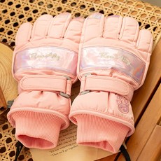 momo FRIENDS 蘿拉艾莉 兔子 Love Me 雷射滑雪手套 智慧觸控手套