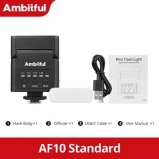 AMBITFUL AF10 미니 소형 호환 카메라 플래시 스피드라이트 소니 호환 캐논 호환 펜탁스 니콘 호환 후지필, 01  Mainland, 01 AF10