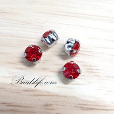 비즈라이프 5mm원형 글라스 캡보석 50개, 1봉, 라이트 시암