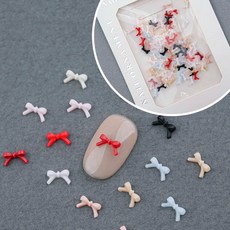 네일스토어 미니 리본 네일파츠-141 100개입 대용량팩, 1개, 믹스컬러