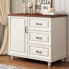 다용도 거실 주방 수납 정리장 예쁜 침실 드레스룸 서랍장, 진한 갈색 + 흰색(A)