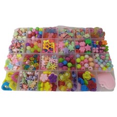 兒童串珠玩具 24格 DIY手工串珠手鍊項鍊材料包, 百變混搭, 1
