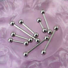 (1.6mm 바두께) 전체 써지컬스틸 두꺼운 1.6바 두께 베이직 기본 피어싱 8사이즈