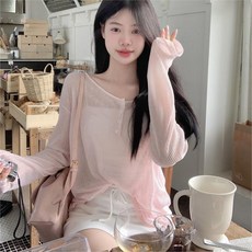 투니스 여성 백리스 레이스업 커버업, 핑크