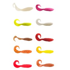 [버클리] 걸프 스위밍 뮬렛 4인치 10개입 글럽 웜, SR 살몬 레드