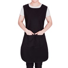 루시피 주머니 염색 앞치마 생활방수 버클 (블랙), 1개, 블랙