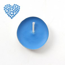 OW 티라이트 세트 파티 양초 블루 캔들 50개입 원형, 1세트, 50g, 무향