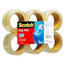 3M)포장용테이프(3615-6/48mm*50m/6개입), 1개, 투명(M323700)
