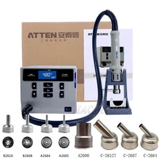 ST 핫 납땜 건 ATTEN 재작업 디지털 무연 스테이션 862D 수리용 칩 에어 디스플레이 1000W PCB, AC 220V EU PLUG, A