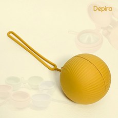 데피라 실리콘 실버렛컵 케이스/다용도보관케이스, 1개, 파스텔옐로우