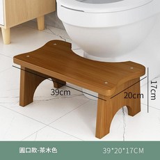 多功能馬桶凳 防滑腳踏凳, 茶木色 馬桶凳
