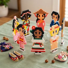 디폼블럭 세계 전통의상 장식 만들기 집콕놀이 다문화 diy, 남자