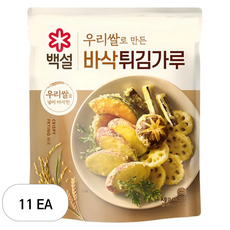 백설 우리쌀로 만든 바삭 튀김가루, 1kg, 11개