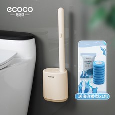 家用洗廁所刷子海綿替換頭套裝帶底座壁掛可拋式一次性馬桶刷, 如图