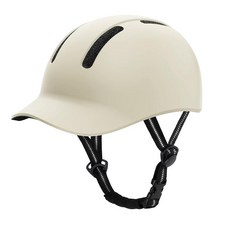 신맥스 자전거 헬멧 - 도심 통근 산악 및 도로 자전거를 위한 롱 바이저 반사 스트립이 있는 경량 조절식 야구 모자 스타일의 사이클링, 오프 화이트