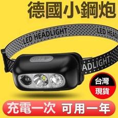 頭戴式電燈 釣魚USB充電續航手電筒 强光超亮LED頭燈 智慧感應頭燈 迷你便攜戶外夜釣魚燈, 1個, 頂配【99000K爆亮/待續99時】感應, 頂配【99000K爆亮/待續99時】感應