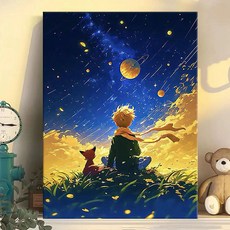 플랜와이 DIY 명화그리기 물감 디지털 유화 세트, 40x50cm, 10타입-어린왕자, 1개