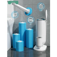 자동물내림 변기용 비데청소솔 스탠드형 일회용, 5. 레몬 리필 12개