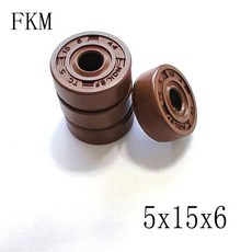 오일 FKM 프레임워크 5x15x6 실린더용 유압 불소 고무 TC, FKM 5x15x6mm 2pcs