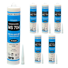 퀵마켓 방수 우레탄 변성 실리콘+외부용+크랙보수+비오염 MS (노즐 포함) 백색, 6개