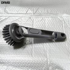 DFMEI 新款多功能清潔刷按壓出液廚房竈臺, 1個, 加液長柄鍋刷【淺灰色毛刷頭款】:如圖