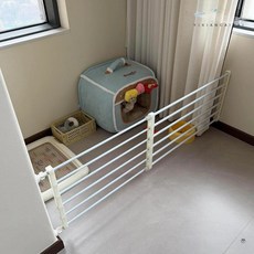 실내 애완동물 울타리 격리문 확장형 바리어 강아지 케이지 소형견 하우스 펜스 고양이 휴대용 집, 1개, 기본