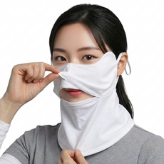 올포츠 자외선차단 골프 안면 마스크, 1개, 화이트