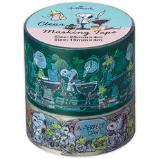莫莫日貨 Hallmark 日本進口 史努比透明PET膠帶組 (共4款), 1個, 04.綠色款, 綠色款