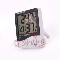 채진스토어 디지털시계 온습도계 블랙 실내온도계습도계, one, 1개