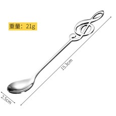 음표 스푼 식기류 티스푼 2개입 식기 머그잔, 1개, 1_(1개포장)창의적인음표커피숟가락
