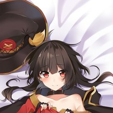 抱漫閣 惠惠為美好的世界獻上祝福等身抱枕，二次元長條枕，宿舍好物，動漫周邊, 正常版A1B1,桃皮40120單枕套