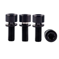 KOSJETHAS 4Pcs M5x12mm 자전거 물병 케이지 볼트 도로 MTB 산악용 나사블랙용 와셔 포함