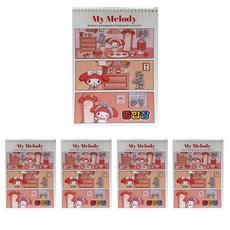 산리오캐릭터즈 무선종합장 35매, 5개, 마이멜로디