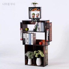 특이한 책장 로보트 거실 철제 책꽂이, 1단, 국풍 경극