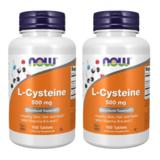 [Now Foods] L-시스테인 500 mg 100 타블렛 2 SET