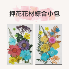 押花花材綜合小包 乾燥花材 DIY手工藝材料包, 藍紫色系