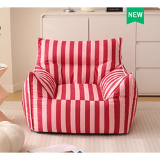 빈백 소파 누워서 쉴 수 있고 잠도 가능한 빈백 의자 1~2인용 침실용 어린이 소파 라운지 체어, 핑크1인