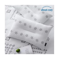 [어바웃코지] [단품]북유럽 자카드 C커브 냉감베개 1개, 색상:그레이