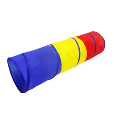 준스몰 반려견 강아지 게임 용품 터널 어질리티 훈련, 1개, 빨강옐로파랑 3색 통로 120cm